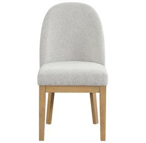 Essence Beige Upholstered Curved Back Chair