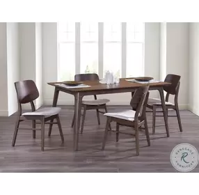 Oscar Natural Walnut Rectangular Dining Room Set