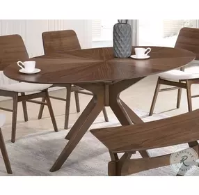 Oscar Walnut 42" Round Dining Table