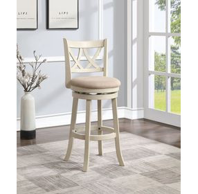 D01844 White Swivel Bar Stool