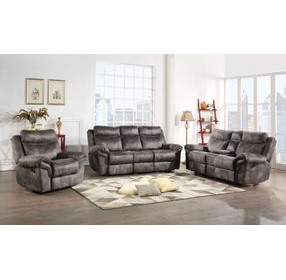 Nashville Gray 88" Manual Reclining Living Room Set