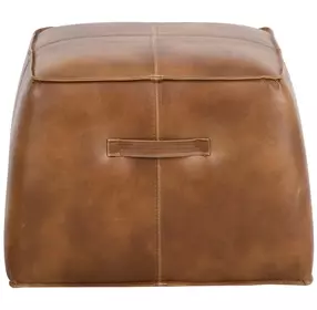 Aspen Tobacco Tan Upholstered Square Ottoman