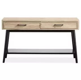 Craftsman Ridge Driftwood and Black Rectangular Sofa Table
