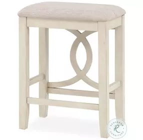Bella Two Tone Bisque Counter Height Stool Set Of 2
