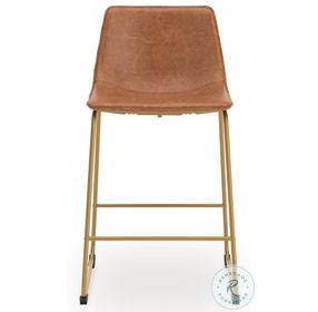Crandox Brown And Gold Counter Height Stool
