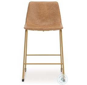 Crandox Toast And Gold Counter Height Stool