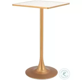 Spot Beige And Gold Square Bar Table