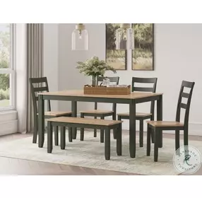 Gesthaven Natural And Green 6 Piece Dining Set