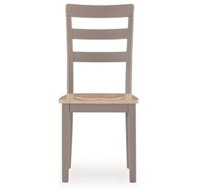 Loyander Natural and Gray Dining Side Chair Set of 2