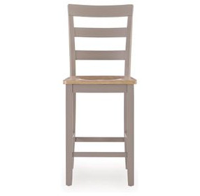 Loyander Natural and Gray Counter Height Stool Set of 2