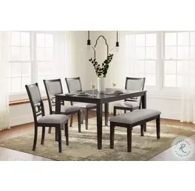 Langwest Cherry Brown 6 Piece Dining Set