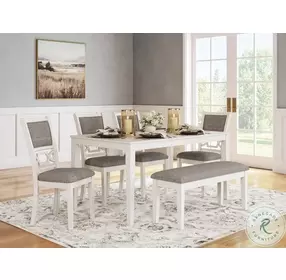 Erinberg Antique White 6 Piece Dining Set
