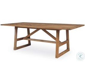 West Bay (D43) Natural Teak 87" Rectangular Dining Table