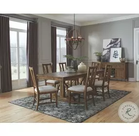 Bay Creek Toasted Nutmeg Trestle Extendable Dining Room Set