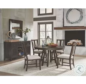 Westley Falls Graphite 52" Round Dining Room Set