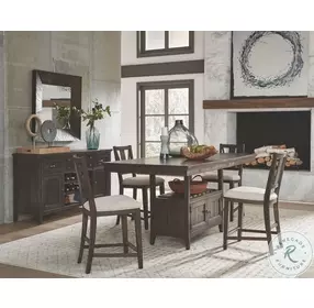 Westley Falls Graphite Extendable Counter Height Dining Room Set