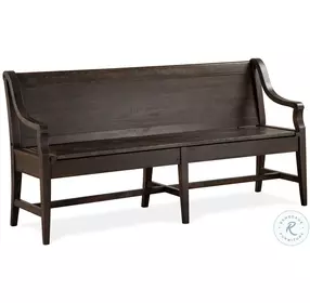 Ashbury Falls Graphite Bench With Back