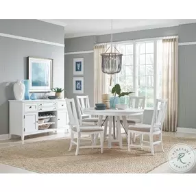 Heron Cove Chalk White 52" Round Dining Room Set