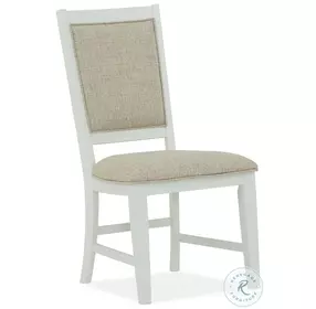 Egret Bay Baja Fog Wood Step Up Upholstered Side Chair Set Of 2