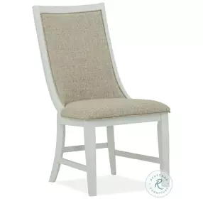 Egret Bay Baja Fog Wood Upholstered Host Side Chair Set Of 2
