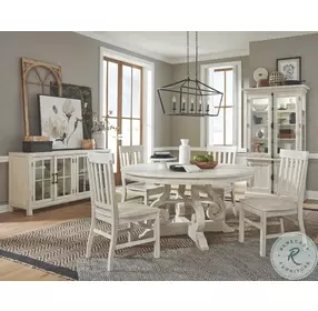 Bronwyn Alabaster 60" Round Dining Room Set