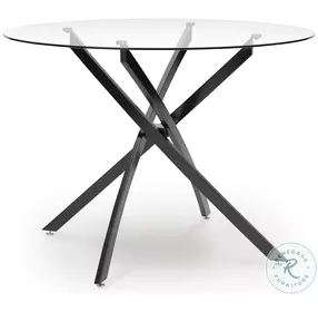 Pharwynn Black Round Dining Table