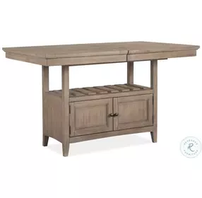 Paxton Place Dovetail Grey Extendable Counter Height Dining Table