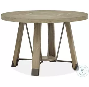 Ainsley Cerused Khaki 48" Round Dining Table