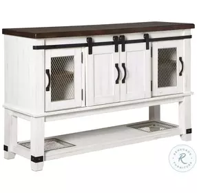 Valebeck White and Brown Server