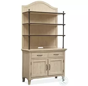 Winslow Weathered Bisque Buffet With Hutch