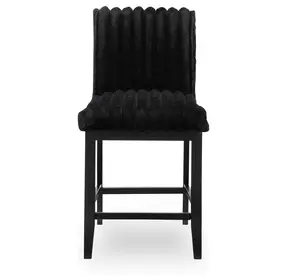 Lilyberg Black Upholstered Counter Height Stool Set of 2