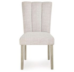 Grallegen Soft Gray Performance Fabric Upholstered Side Chair Set of 2
