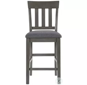 Hallanden Two tone Gray Upholstered Bar Stool Set of 2