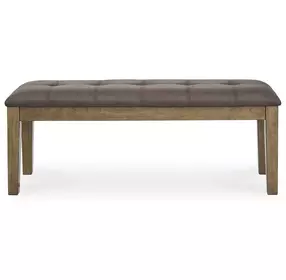 Broxtyn Light Brown Upholstered Dining Bench