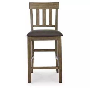 Broxtyn Light Brown Upholstered Bar Stool Set of 2