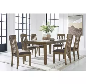 Broxtyn Light Brown Extendable Rectangular Dining Room Set