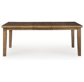 Vallister Light Brown 78" Extendable Rectangular Dining Table