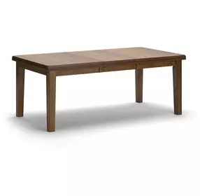 Ralene Medium Brown Rectangular Butterfly Extendable Dining Table