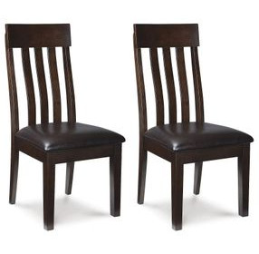 Haddigan Dark Brown Dining Upholstered Side Chair Set Of 2