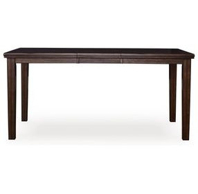 Haddigan Dark Brown 78" Extendable Rectangular Counter Height Dining Table