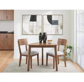 Lyncott Brown Triangular Dining Room Set