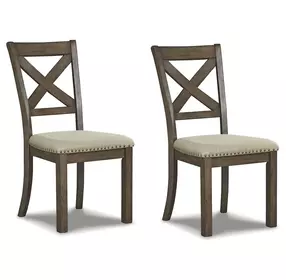 Moriville Beige Upholstered Side Chair Set of 2