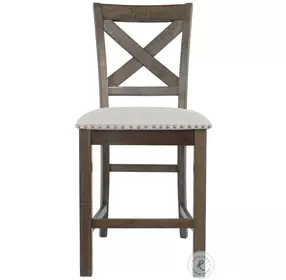 Moriville Gray Upholstered Bar Stool Set of 2