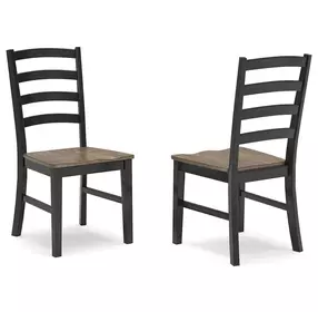 Wildenauer Brown And Black Side Chair Set Of 2
