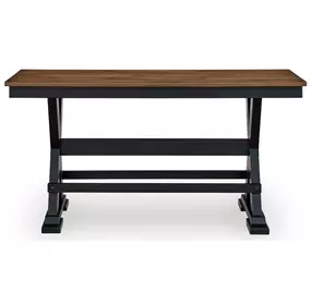 Wildenauer Brown and Black Counter Height Dining Bench