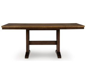 Sharlander Dark Brown 86" Extendable Rectangular Counter Height Dining Table