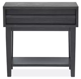 Lindon Belgian Wheat and Coffee Bean 1 Drawer Nightstand with USB Charging