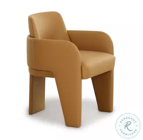 Leo Tan Performance Vegan Leather Dining Chair