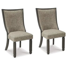 Tyler Creek Black And Gray Upholstered Host Chair Set of 2