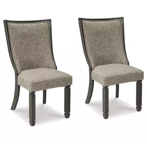 Tyler Creek Black And Gray Upholstered Host Chair Set of 2